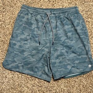 Rhoback Grit Gym Shorts - 7” lined Hex Camo Jungle green NWOT